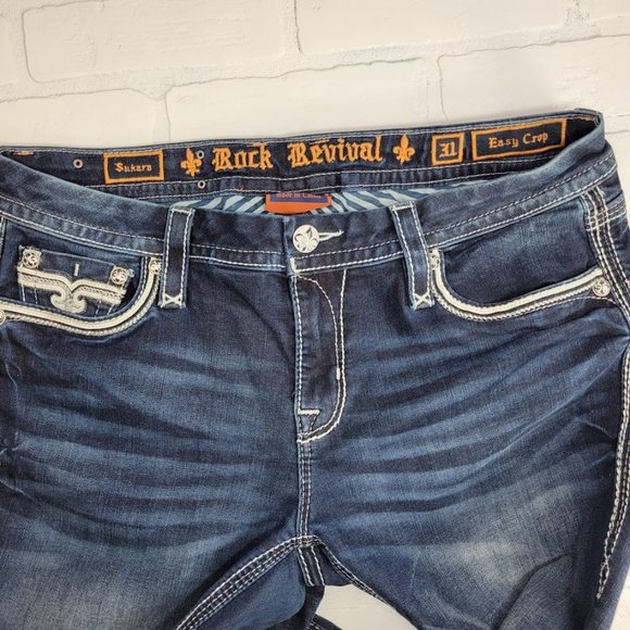 Rock Revival Sukara Easy Crop Jeans E8553EC3 - Picture 3 of 8